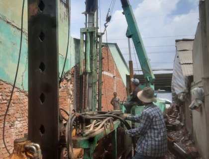 CÔNG TRÌNH ÉP CỌC TẠI TÂN HIỆP 
