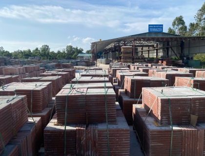 Xưởng Sản Xuất Gạch Terrazzo Tại Tân Phước – Tiền Giang | Hợp Chuẩn, Giá Tốt, Giao Hàng Toàn Miền Tây