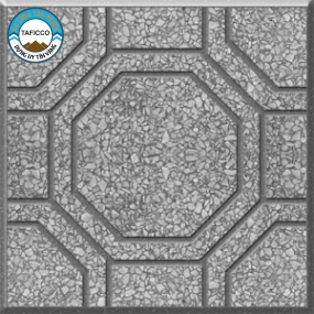 Gạch Terrazzo bát quái màu xám