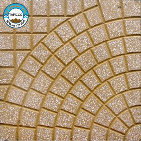 GẠCH VỈA HÈ TERRAZZO CÁNH QUẠT VÀNG