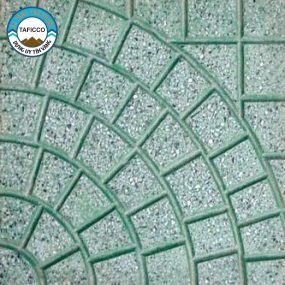 GẠCH VỈA HÈ TERRAZZO CÁNH QUẠT XANH