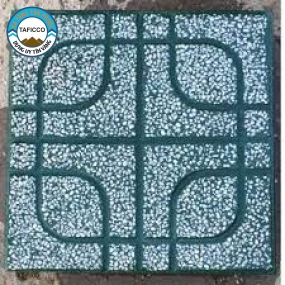 Gạch Lát Vỉa Hè 40x40 Terrazzo Mắt Phụng Xanh