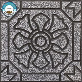 Gạch Terrazo lát vỉa hè Hoa thị xám