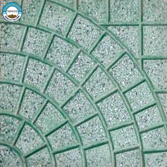 GẠCH VỈA HÈ TERRAZZO CÁNH QUẠT XANH