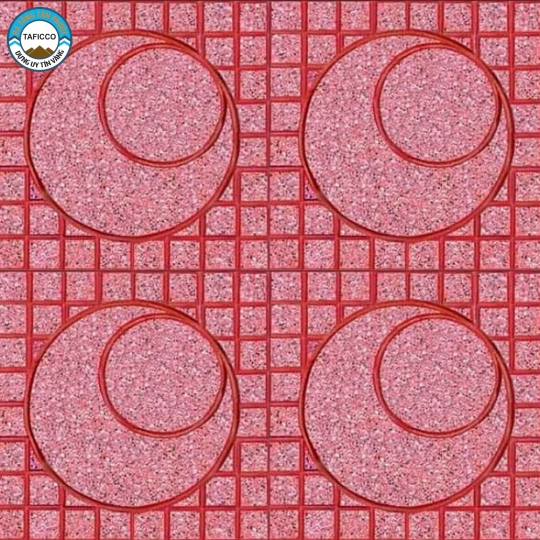 GẠCH VỈA HÈ TERRAZZO MẶT TRĂNG ĐỎ