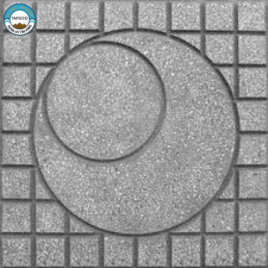 GẠCH VỈA HÈ TERRAZZO MẶT TRĂNG XÁM