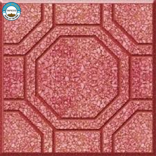 Gạch Terrazzo bát quái  đỏ - Trung tâm Phân Phối VLXD Tiền Giang