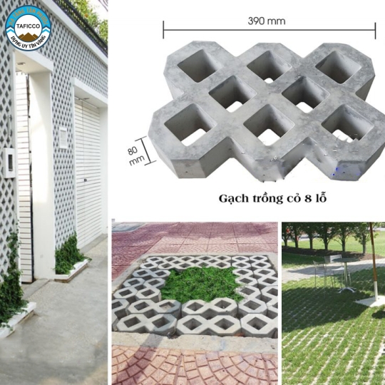 GẠCH TRỒNG CỎ 8 LỖ