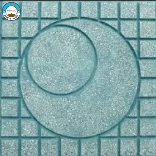 GẠCH VỈA HÈ TERRAZZO MẶT TRĂNG XANH